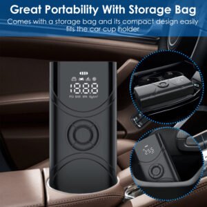 Car Tire Inflator Pump Portable Car Air Compressor 6000mAh Wireless Electric Air Pump 150 PSI with LED Light - Image 12