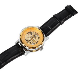 Gold Dial Skeleton Mechanical Watch - Image 3