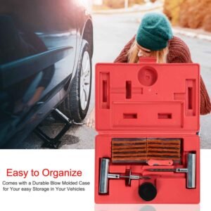 57 Pcs Universal Tire Repair Tools Kit Flat Tire Puncture Repair Tools for Cars Trucks - Image 5