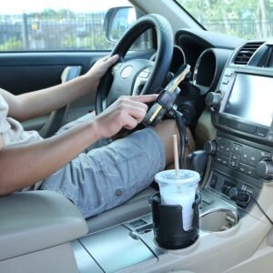 2 In 1 Car Cup Phone Holder Automotive Drink Holder with 360? Rotating Gooseneck Phone Mount Adjustable Base Fit for Most Phones Cups Vehicles - Image 13