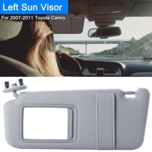 Auto Sun Visor Left Driver Side Car Sun Visor Fits 2007-2011 Toyota Camry without Sunroof Vanity Light - Image 4
