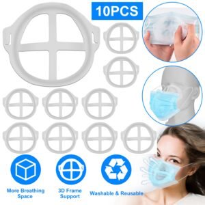 10Pcs 3D Mask Bracket Comfortable Breathing Mouth Mask Inner Support Frame Washable Reusable Mask Holder Stand - Image 2