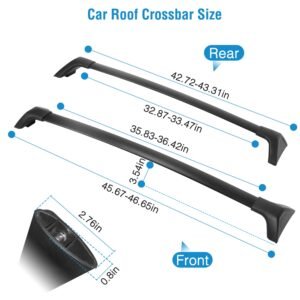 Car Roof Rack Cross Bars Aluminum Alloy Cargo Carrier Rooftop Crossbars Fit for Toyota RAV4 2019-2024 with Side Rails for Cargo Carrier Bag Kayak Bike - Image 6