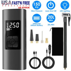 150PSI Cordless Car Tire Pump 6000mAh Rechargeable Tire Inflator Portable Air Compressor for Car Bike Motorcycle Ball - Image 7