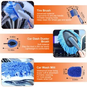 26Pcs Car Detailing Brush Kit Exterior Interior Car Cleaning Set Drill Brush Set Car Buffing Sponge Pads Kit for Cleaning Automobile Interior Exterior - Image 7