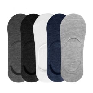 No Show Socks 5 Pairs Breathable Boat Socks Non-slip Low Cut Invisible Socks - Image 3