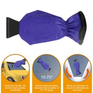 Ice Scraper Glove Car Windshield Snow Scraper Remover Glove Lined of Fleece Winter Ice Scraper Mitt Keep Warm - Image 7