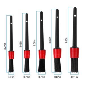 5Pcs Car Detailing Brush Set Detail Gap Cleaner For Automotive Dashboard Air Vent Wheels Cleaning Wet Dry Use - Image 10