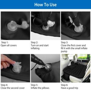 Car Air Mattress Bed Inflation Car Mattress Bed Portable Travel Camping Sleep Mat Car Inflation Bed For Trip - Image 9