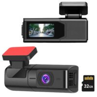 2K HD Front Dash Cam For Car With IPS Screen Night Vision Loop Recording Included 32G Storage Card 140? Wide Angle WiFi App Control Front Dashcam