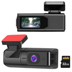 2K HD Front Dash Cam For Car With IPS Screen Night Vision Loop Recording Included 32G Storage Card 140? Wide Angle WiFi App Control Front Dashcam