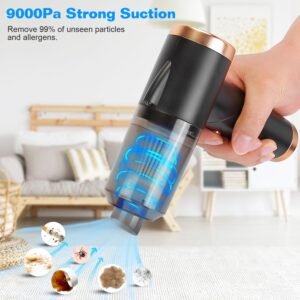 120W 9000PA Cordless Handheld Vacuum Cleaner w/ Searchlight Portable Rechargeable Car Auto Home Duster - Image 6