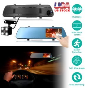 1080P Car DVR 4.3in Camera Dash Cam Camcorder Camera Recorder with 140? Angle Loop Recording Motion Detection Picture-in-Picture Display G-sensor - Image 5