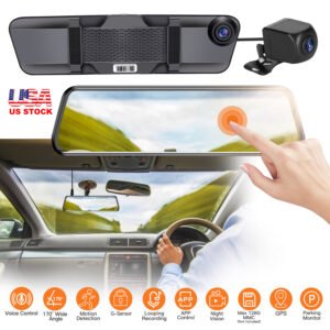 4K Car DVR 12in Dash Cam Camcorder Camera Recorder with 170? Angle Loop Recording Motion Detection Night Vision Voice Control APP Control G-sensor - Image 6