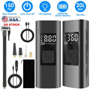 150PSI Cordless Car Tire Pump 6000mAh Rechargeable Tire Inflator Portable Air Compressor for Car Bike Motorcycle Ball - Image 6