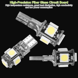 20Pcs T10 SMD5050 LED Light Bulbs 6000K Wedge Light Lamps Dome Map License Plate Car Interior Festoon Lights Kits - Image 11