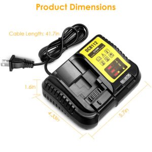 Rapid Charger Replacement Fit for Dewalt 10.8-20V Battery DCB107 DCB101 DCB200 DCB205 - Image 11