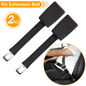 2Pcs Car Seat Belt Extender 9in Buckle Tongue Webbing Extension Safety Belt Auto Belt Clip Lengthening - Image 14