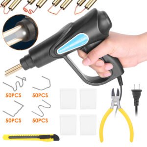 70W Plastic Welder Car Bumper Repair Kit Hot Stapler Welding Gun Plastic Repair Machine Soldering Tool with 200 Staples Pliers Cutter - Image 2