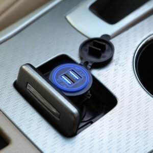 1Pc 2 USB Charger 12-24V Car Cigarette Lighter Socket Splitter Dual USB 2.1A Outlet Car Charger IP65 waterproof for Car Boat Marine Mobile - Image 9