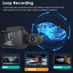 Dual Lens Car DVR Dash Cam Video Recorder 720P Front Inside Camera Loop Recording Night Vision Driving Vehicle Recorder - Image 10