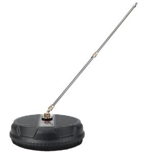 15in High Pressure Flat Surface Cleaner 4000PSI Disc Power Washer Broom w/ 2 Washer Extension Wands 2 x Replacement Nozzles - Image 12