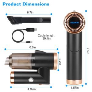 120W 9000PA Cordless Handheld Vacuum Cleaner w/ Searchlight Portable Rechargeable Car Auto Home Duster - Image 12