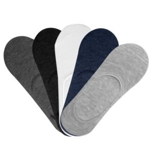 No Show Socks 5 Pairs Breathable Boat Socks Non-slip Low Cut Invisible Socks - Image 6
