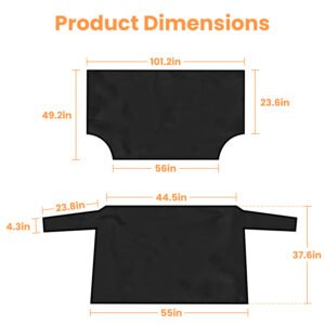 Magnetic Car Windshield Cover Front Rear Car Windshield Protector against Snow Sun Dirt Leaves Fit for All Cars Oxford Fabric Waterproof Heat-Resistan - Image 12