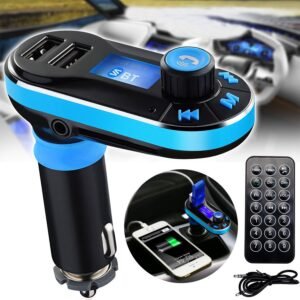Car Wireless FM Transmitter Dual USB Charger Hands-free Call MP3 Player Aux-in LED Display Remote Controller - Image 14
