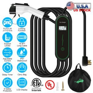 Level2 EV Charger Portable Electric Vehicle Charging Station with NEMA 6-20P Plug?Carry Bag Fit For All J1772 EV and Hybrid Vehicles for Home and Outd - Image 7
