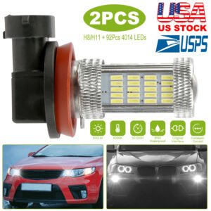2PCS 800lm H8/H9/ H11 LED Fog DRL Light Bulb IP65 Water-Resistant 360? Beam Angle 6000K White - Image 3