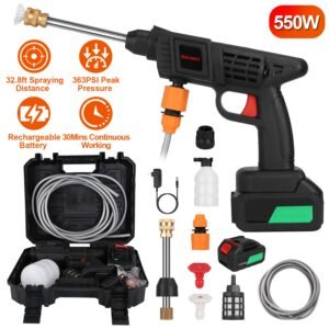 Cordless Pressure Washer Portable Electric Power Washer High Pressure Water Sprayer 363PSI Car Washer Cleaner with 12000mAh 48V Rechargeable Battery a - Image 6