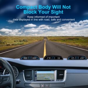 Universal Car HUD GPS Head up Display Speedometer Odometer with Acceleration Time Compass Altitude Driving Distance Over Speed Alarm HD LED Display fo - Image 12