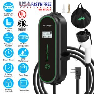 Level2 EV Charger Portable Electric Vehicle Charging Station with NEMA 6-20P Plug?Carry Bag Fit For All J1772 EV and Hybrid Vehicles for Home and Outd - Image 5