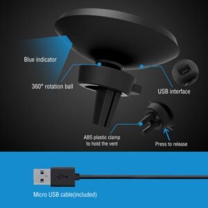 Qi Wireless Car Charger Magnetic Car Phone Charger 5W Charging Pad Air Vent Phone Mount Holder for iPhone XS MAX XR Galaxy S10 S9 Tablet GPS Device - Image 12