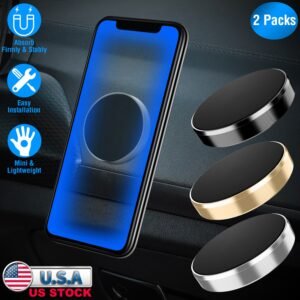 2 Pack Universal Magnetic Car Mounts Dashboard Magnetic Phone Holder Stand Fit for iPhone Galaxy Most Smartphones - Image 5
