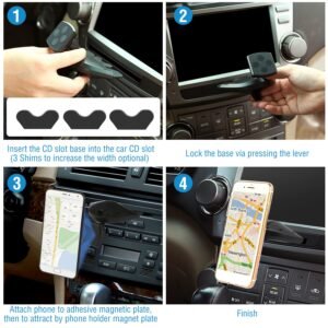 Car Phone Holder CD Slot Phone Mount Stand 360? Rotatable Magnetic Smartphone GPS Hands-free Driving Holder For iPhone XS/XS Max/Samsung Galaxy S11/S1 - Image 14