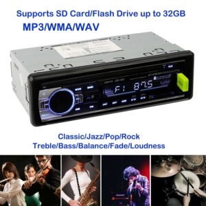 Single Din In-Dash Digital Music Player and Car Radio Receiver - Image 12