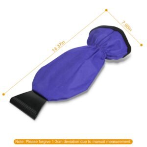 Ice Scraper Glove Car Windshield Snow Scraper Remover Glove Lined of Fleece Winter Ice Scraper Mitt Keep Warm - Image 8
