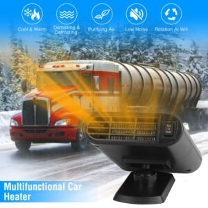 12V 150W Portable Car Heater Heating Fan 2 In 1 Defroster Defogger Demister Windshield Heater Automotive Cooling Fan with Air Purification 360? Rotati - Image 6