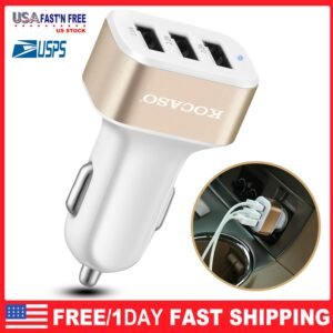 USB Car Charger 30W 5.5A 3 USB Port Cigarette Lighter Charger Adapter For iPhone XS/iPhone XS Max/iPhone 8 Plus/Galaxy S7/Galaxy S6 - Image 6