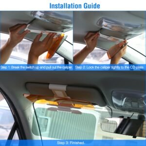 Sun Visor Extender for car 2 in 1 Anti-glare Driving Visor with Adjustable View Angles Day Night Automobile Sun Anti-UV Block Visor for Clearer Vision - Image 13