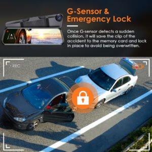 4K Car DVR 12in Dash Cam Camcorder Camera Recorder with 170? Angle Loop Recording Motion Detection Night Vision Voice Control APP Control G-sensor - Image 13