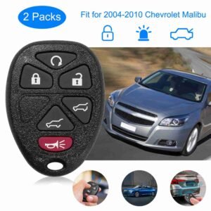 2 Keyless Entry Car Key Remote Key Fob Case Button Pad Replacement for 2004-2010 Chevrolet Malibu KOBGT04A - Image 2