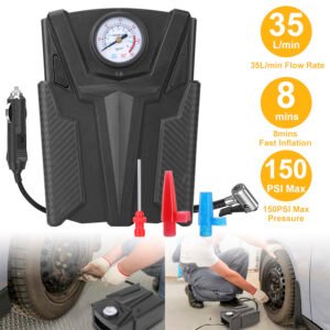 Car Tire Air Pump Portable Air Compressor Pump DC 12V Car Tire Inflator Pump For Bicycle Motorcycle w/ Pointer - Image 3