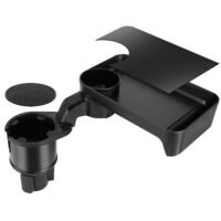 Car Cup Holder Tray?360? Rotating Car Bottle Holder Expander Adapter Multifunctional Water Cup Mount Stand with Detachable Tray