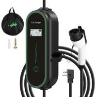 Level2 EV Charger Portable Electric Vehicle Charging Station with NEMA 6-20P Plug?Carry Bag Fit For All J1772 EV and Hybrid Vehicles for Home and Outd