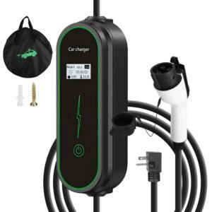 Level2 EV Charger Portable Electric Vehicle Charging Station with NEMA 6-20P Plug?Carry Bag Fit For All J1772 EV and Hybrid Vehicles for Home and Outd
