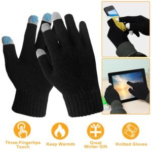 Unisex Touch Screen Gloves Full Finger Winter Warm Knitted Gloves For Warmth Running Cycling Camping Hiking - Image 12